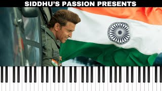 Vande Mataram song on piano | Tutorial | Fighter Anthem | Hrithik R |Deepika P | Anil K