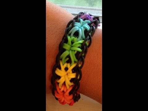 How to make a rainbow loom starburst bracelet How to make a rainbow loom starburst bracelet