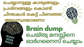 മനസ്സിനെ ഓർഗനൈസ് ചെയ്യാം. brain dump. how to organize your mind. Malayalam