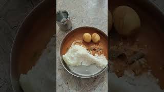 டுடே லஞ்ச் சோறு முட்டை குழம்பு 🥰👌#shorts# food video