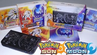 Unboxing Pokemon Sun \u0026 Moon SteelBook Set AND Solgaleo Lunala Black Edition New Nintendo 3DS  XL