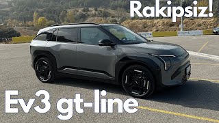 Kia Ev3 GT-Line, gerçek tüketim, şarj hızı, teknik ve donanım özellikleri, ayrıntılı inceleme.