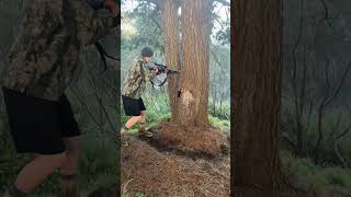 Me shooting a trapped possum in a tree. Feral Possum Control