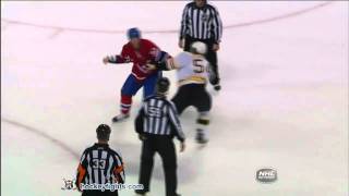 Adam McQuaid vs Travis Moen Jan 8, 2011