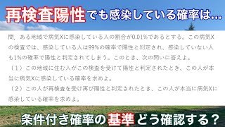 病原菌の条件付き確率【四角の中で基準を確認しよう】