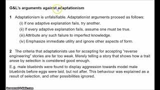 Adaptationism 1