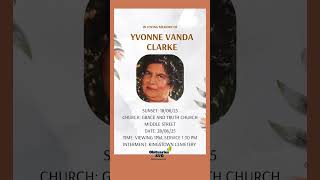 Yvonne Vanda Clarke | Funeral Service Announcement #obituariessvg #svg