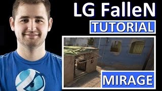LG FalleN tutorial : rush B SITE mirage