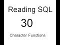 Character Functions: SQL Tutorial 30