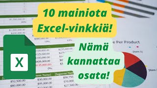 10 Excel vinkkiä, jotka kannattaa osata!