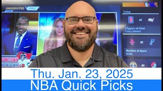 NBA Quick Picks (1/23/25) Thursday Basketball Predictions - Today's Daily Sports Betting Free Plays