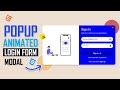 CREATE Stunning Animated Popup Login Forms with HTML, CSS & JavaScript