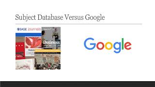 Subject Database vs. Google