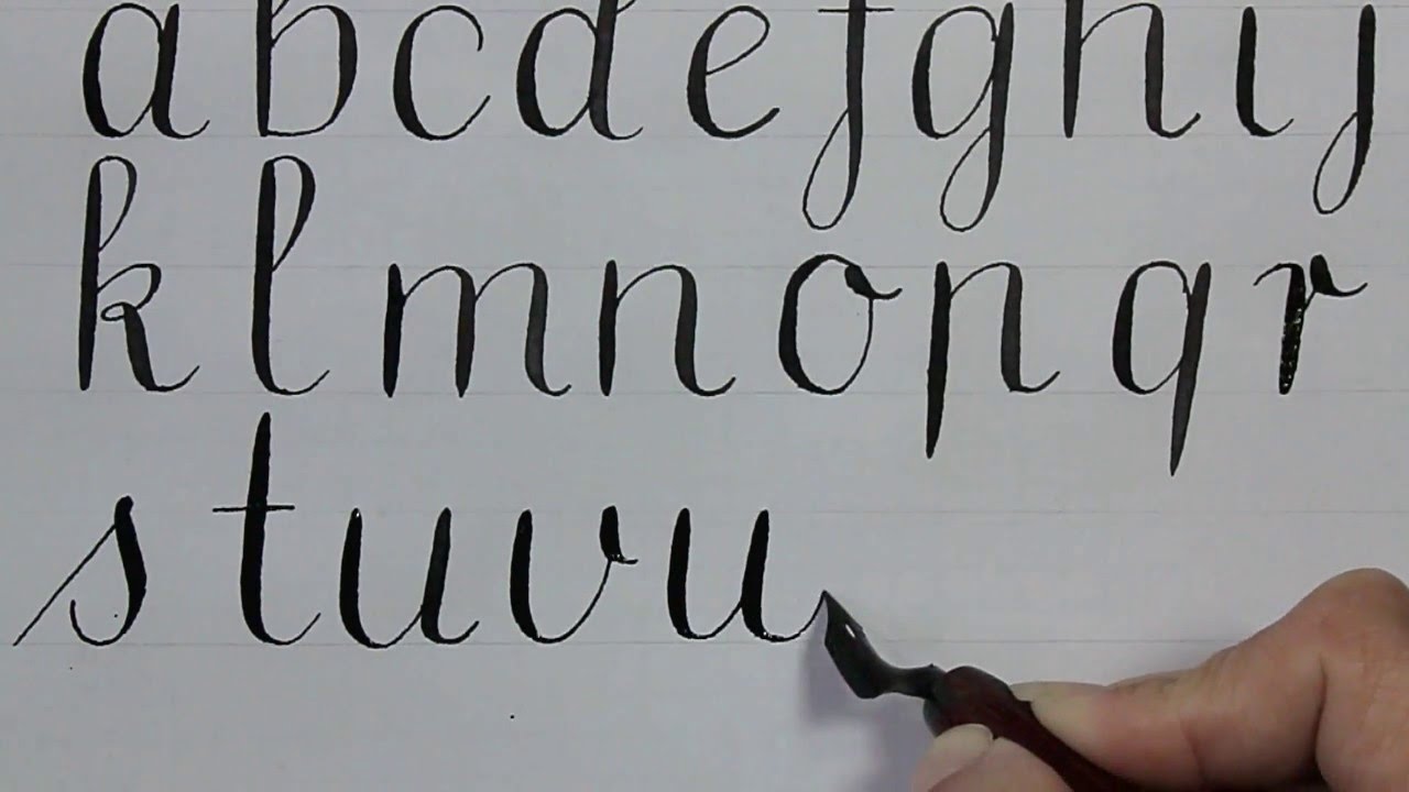 Handlettering - How To Write In Calligraphy - For Beginners - YouTube