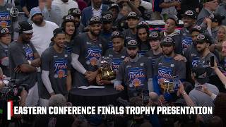 KNICKS ADVANCE TO THE FINALS 🙌 Eastern Conference Finals TROPHY PRESENTATION 🏆 | NBA on ESPN