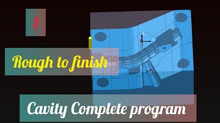 POWERMILL 2024 CAVITY COMPLETE PROGRAM TUTORIAL BEGINNER DELCAM VMC PROGRAMMING - Rough to finish