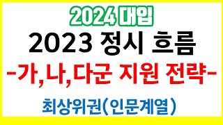 2024 대입 안내-2023 정시 흐름 -최상위권(인문계열)