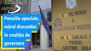 Pensiile speciale, mărul discordiei în coaliţia de guvernare