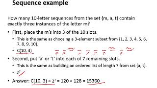 Lecture 16 - Part 2: More on Combinatorics