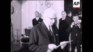 SYND 3-1-69 FORMER CZECH GOVENMENT THANKED BY PRESIDENT