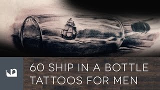 60 Ship In A Bottle Tattoos For Men