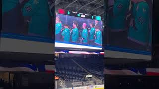 Canada and USA anthems at PWHL game