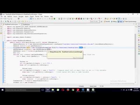 Reading Excel data and store in database | Java programming Reading Excel data and store in database | Java programming
