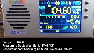 DAB+/UKW-Bandscan Korbach am 3.11.2024 bei starken Überreichweiten