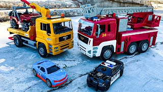 Toy Truck Pretend Play and Challenges | FireTrucks, Tonka & Rescue Trucks for Kids | JackJackPlays