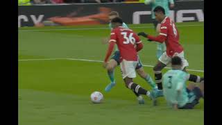 FUNNY: Elanga Tackle+Rashford v Leicester