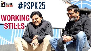 PSPK25 WORKING STILLS | #PSPK25 | Pawan Kalyan | Keerthy Suresh | Anu Emmanuel | Trivikram