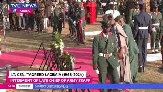 WATCH: Tinubu, Shettima, Akpabio, Others Lay Wreaths In Honour Of COAS Lagbaja