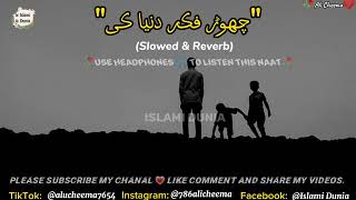 Chor Fikar Dunia ki/ Beautiful naat Kareem 🥀/ Use headphones 🎧#viralvideo #islamicdunia #islami