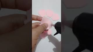 How to Make Pink Felt Flower Crafts Easily #short #shorts