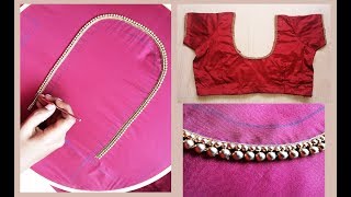 Simple Maggam Work Blouse Designs All Over Design For Dress