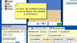 Variable locations in Alice