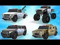 Learn Police Vehicles Names w Cars Garage - Police Car & Trucks - Cars Transformation - Kids Videos