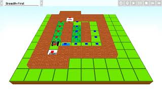 Path Finding Simulation - Map D - Test 1