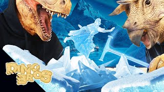 DinoBros don´t break the ice challenge!! Disney Frozen Edition