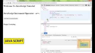 JAVASCRIPT INCREMENT OPERATOR DEMO
