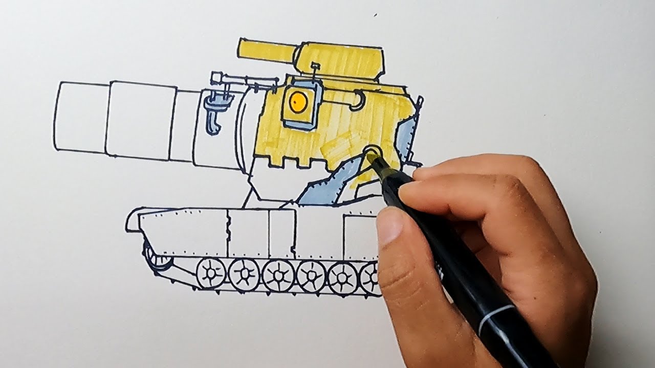 Vẽ Xe Tăng American Kv 44 Mini - How To Draw A Animated Tank Kv 44 Mini ...