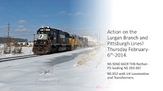 HD Railfanning 2 6 14 BNSF's NS SD60 s High and Wides and More!