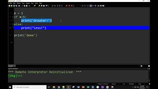 Python if, else, and debugger
