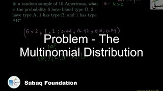 Problem - The Multinomial Distribution, Statistics Lecture | Sabaq.pk