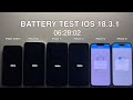 ios 18.3.1 battery life battery drain battery performance test.