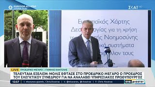 Τελευταία εξέλιξη: Έφτασε στο Προεδρικό Μέγαρο ο Ι. Σαλμάς που θα αναλάβει Υπηρεσιακός Πρωθυπουργός