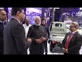 live pm modi visits the bharat mobility global expo 2025