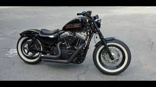 Harley Davidson Sportster 1200 Forty Eight 48 Vance and Hines Idle 950 RPM Sound