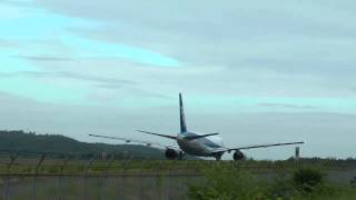 岡山空港出発　ANA　ボーイング772機　2013　6月10日　撮影