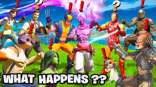 What Happens if ALL BOSSES Meet in Fortnite (Ironman, Midas, Kit, Wolverine, Raz, Skye, Dr Doom etc)